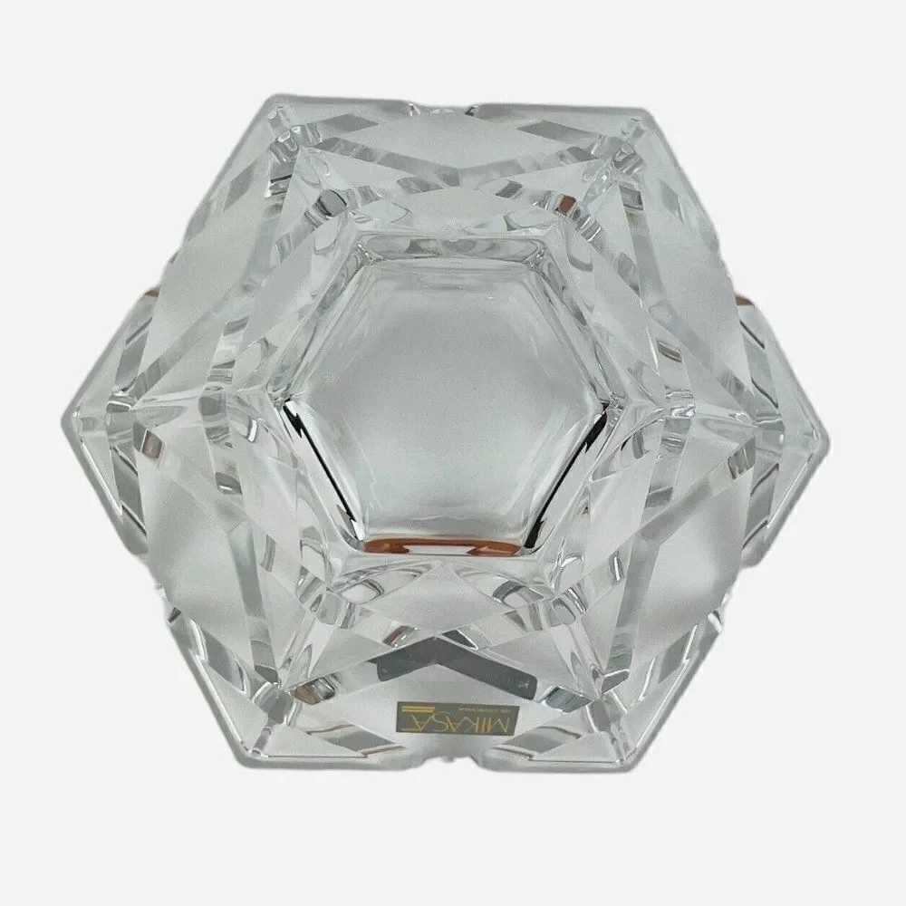 Vintage Mikasa Diamonds Crystal Hexagon 5